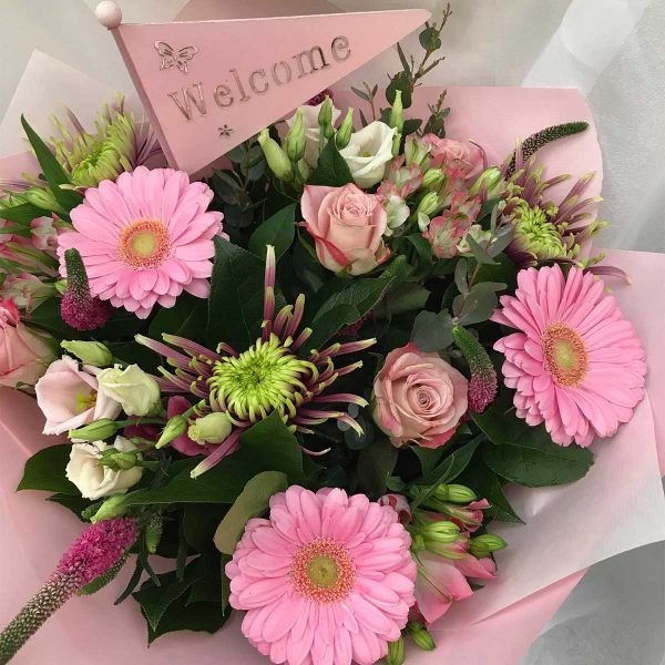 Geboorteboeket Rosé €25 Scheerhoorn Bloemen Leek